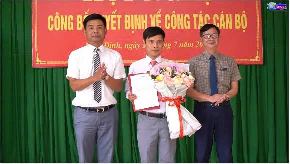 ĐẢNG ỦY XÃ VĨNH ĐỊNH CÔNG BỐ QUYẾT ĐỊNH BỔ NHIỆM CÁN BỘ